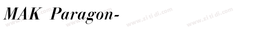 MAK Paragon字体转换